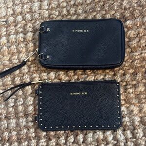 Bandolier Black Leather Phone and Wallet Duo